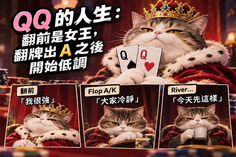QQ 的人生:翻前是女王,翻牌出 A 之後開始低調